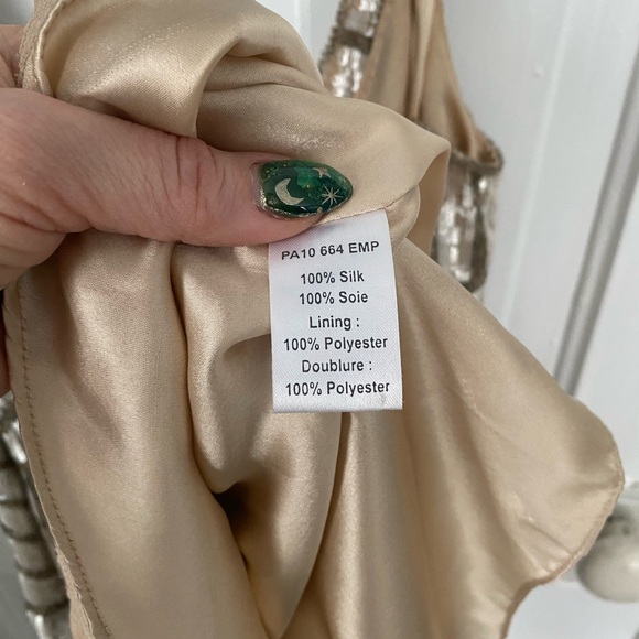 Beaded champagne mini dress - Picture 7 of 7